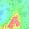 Topografische kaart Coombe Hill Coppice, hoogte, reliëf