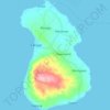 Topografische kaart Caluya Island, hoogte, reliëf