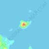 Topografische kaart Magais Island, hoogte, reliëf