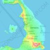 Topografische kaart Φάρος Ακρωτηρίου-Οίας (Θήρας Θέση Καλντέρας), hoogte, reliëf