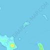 Topografische kaart Curley (B.P.) Island WLS, hoogte, reliëf