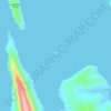 Topografische kaart Puro Islet, hoogte, reliëf