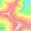 Topografische kaart Boston Glacier, hoogte, reliëf