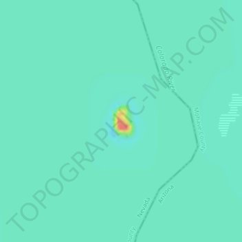 Topografische kaart Sentinel Island, hoogte, reliëf