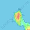 Topografische kaart Faro Vello de Cabo Touriñán, hoogte, reliëf