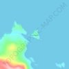 Topografische kaart Isla Freycinet, hoogte, reliëf