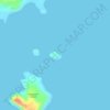 Topografische kaart Ticala Islets, hoogte, reliëf