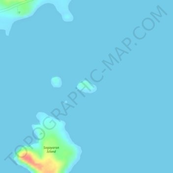 Topografische kaart Ticala Islets, hoogte, reliëf