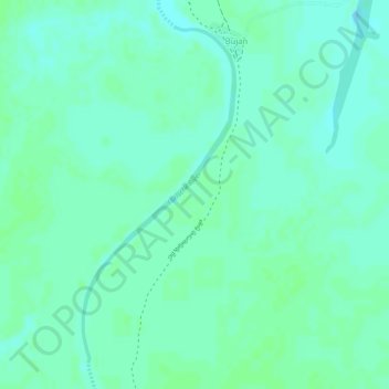 Topografische kaart Foelsche River, hoogte, reliëf