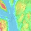 Topografische kaart Drøbak, hoogte, reliëf