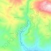 Topografische kaart Río De La Encañada, hoogte, reliëf