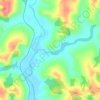 Topografische kaart Ribeirão Boa Vista, hoogte, reliëf