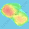 Topografische kaart Cabra Island, hoogte, reliëf