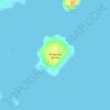 Topografische kaart Mosquito Island, hoogte, reliëf
