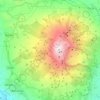Topografische kaart Parc de l'Etna, hoogte, reliëf