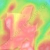 Topografische kaart Loch Fionn-Ghleann, hoogte, reliëf