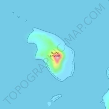 Topografische kaart Isla Pan de Azúcar, hoogte, reliëf