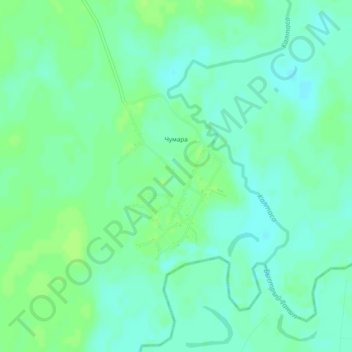 Topografische kaart Чумара, hoogte, reliëf