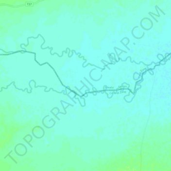 Topografische kaart Sibiti, hoogte, reliëf