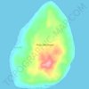 Topografische kaart Pulau Marampit, hoogte, reliëf