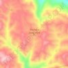 Topografische kaart Mammoth Lake, hoogte, reliëf