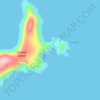 Topografische kaart Davidof Island, hoogte, reliëf