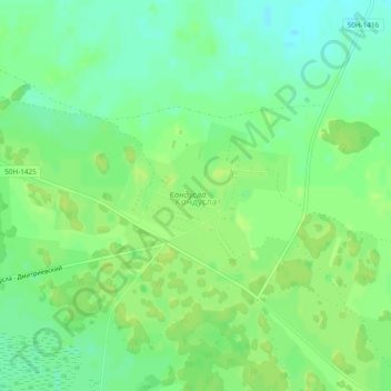 Topografische kaart Кондусла, hoogte, reliëf