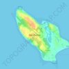 Topografische kaart Isla Quenu, hoogte, reliëf