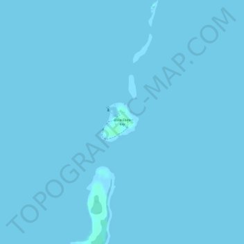 Topografische kaart Boca Chita Key, hoogte, reliëf