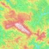 Topografische kaart Jahorina, hoogte, reliëf