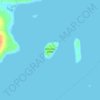 Topografische kaart West Sister Island, hoogte, reliëf