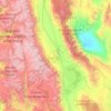 Topografische kaart Owens Valley, hoogte, reliëf