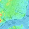 Topografische kaart Manhattan Community Board 3, hoogte, reliëf