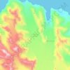 Topografische kaart Lamplugh Glacier, hoogte, reliëf