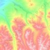 Topografische kaart Жыргалан, hoogte, reliëf