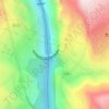 Topografische kaart Baihetan Dam, hoogte, reliëf