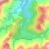 Topografische kaart Lago da represa Rede Elétrica Piquete-Itajuba, hoogte, reliëf