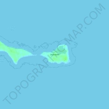 Topografische kaart Start Point, hoogte, reliëf