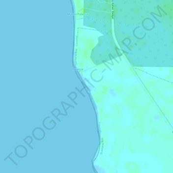 Topografische kaart Playa Palancar, hoogte, reliëf