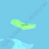Topografische kaart Howe Island, hoogte, reliëf