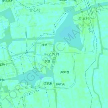 Topografische kaart 红旗塘, hoogte, reliëf