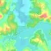 Topografische kaart Rio Biritiba-Mirim, hoogte, reliëf