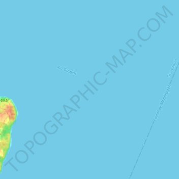 Topografische kaart Río Guayas, hoogte, reliëf