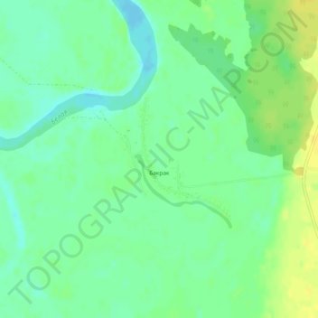 Topografische kaart Бакрак, hoogte, reliëf