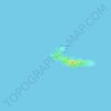 Topografische kaart Necker Island, hoogte, reliëf