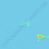 Topografische kaart Bidadari Island, hoogte, reliëf