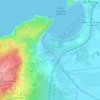 Topografische kaart Rio Tornada, hoogte, reliëf