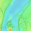 Topografische kaart Voie Maritime du Saint-Laurent, hoogte, reliëf