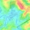 Topografische kaart Bacia de Contenção de Enchentes Jardim Abaeté, hoogte, reliëf