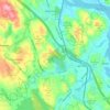 Topografische kaart Essex, hoogte, reliëf